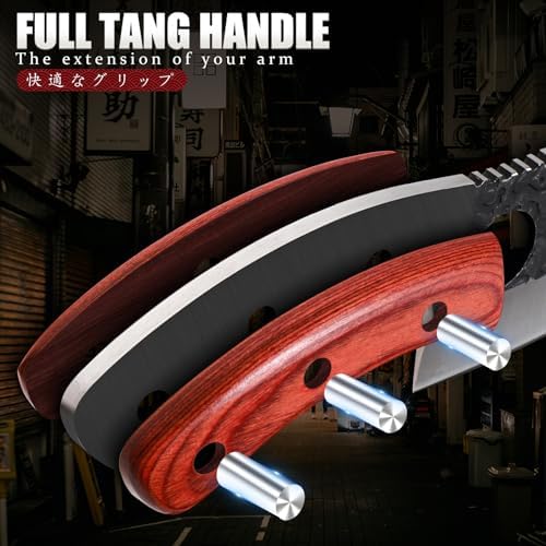 Huusk Kitchen Knife Set - Hand Forged Viking Chef Knives for Meat, Men Gift - Image 4