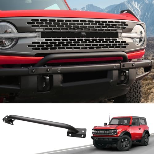 Mabett Bumper Bull Bar Black Powder fit Ford Bronco Accessories 2021-2026, Rust-Resistant Steel Bumper fit Bronco 2/4-Door Front Bumper Grille Guard (Not for Bronco Sport) by Mabett