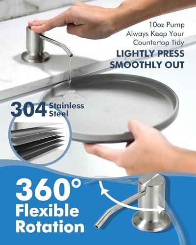 VFAUOSIT Kitchen Faucet with Pull Down Sprayer and Soap Dispenser - Image 4