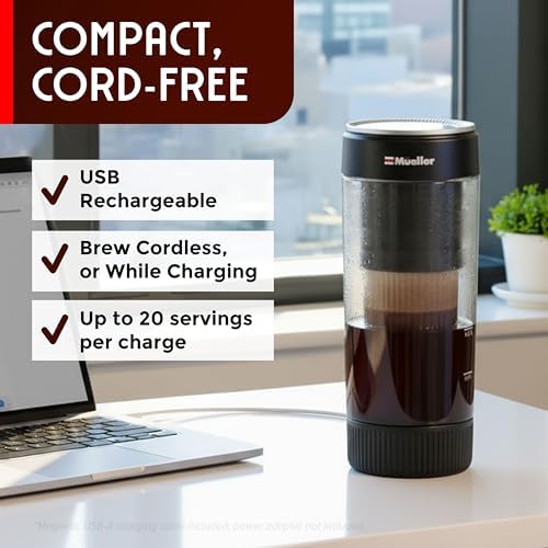 Mueller RapidBrew Cold Brew Iced Coffee Maker, Black - Image 4