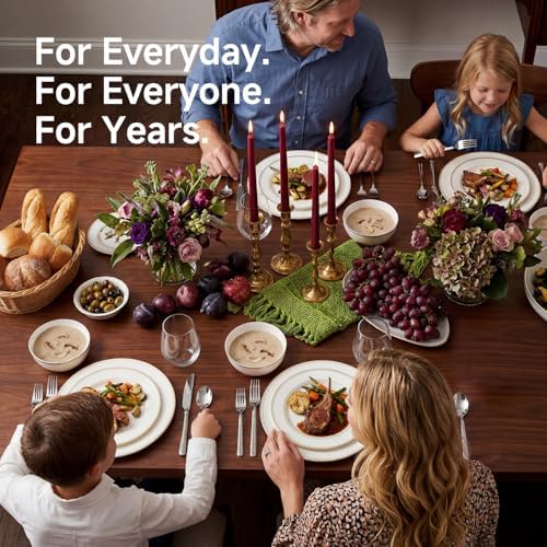 KINGSTONE 24-Piece Silverware Set with Steak Knives, Flatware Set for 4, 18/10 Stainless Steel Tableware Cutlery Set for Home Restaurant, Mirror Finish,Modern Design - Image 6