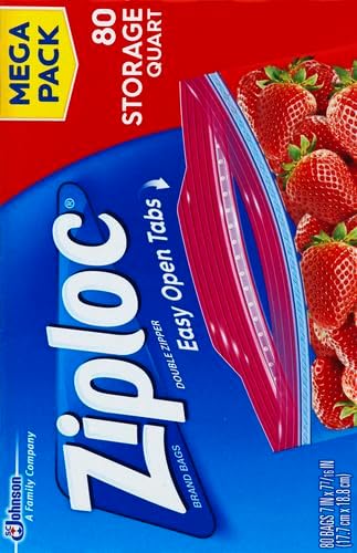 Ziploc Quart Food Storage Bags, Stand-Up Bottom, Easy to Fill, 80 Count (Pack of 9) - Image 3