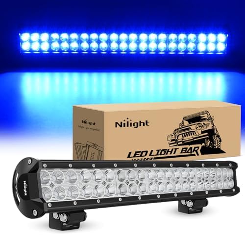 Nilight LED Light Bar 20 Inch 126W Spot Flood Combo Blue Beam by Nilight