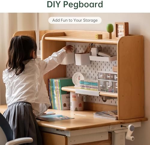 YESWOOD 100% Solid Beech Kitchen Counter Hutch Shelf, Fully Assembled Countertop Organizer Storage Rack, Desktop Hutch Shelf for Kitchen, Dining Room, Office (Natural, 37'') - Image 4