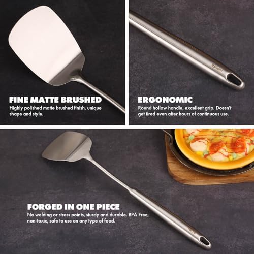 18/10 Stainless Steel Cooking Utensils Set - 16 PCS All Metal Utensils - Image 5