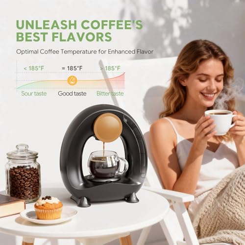 Pods and Grounds Single Serve Coffee Maker,Brew in 1 minute,Black - Image 4