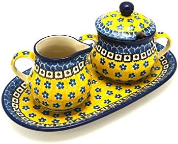 Polish Pottery Cream & Sugar Set - Sunburst by Polish+Pottery+Gallery