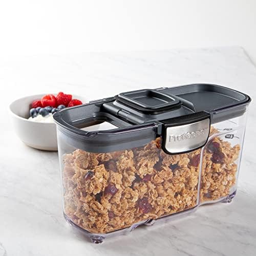 Progressive International ProKeeper+ 3-Piece Clear Plastic Modular Airtight Pantry Cereal Food/Snack Kitchen Storage Organization Container Canister Set - Image 3