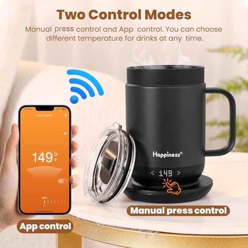 Happiness Self-Heating Coffee Mug,16oz Temperature Control Smart Cup - Image 5