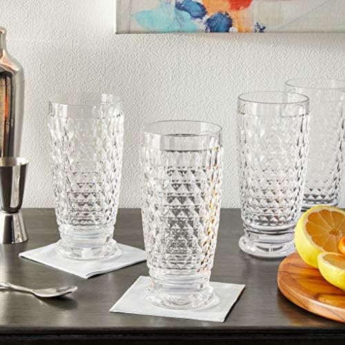 Villeroy & Boch Boston Clear Crystal Highball Glasses, Set of 4 - Image 4