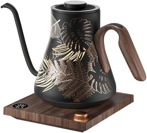 INTASTING Gooseneck Electric Kettle with ±1℉ Temperature Control, 0.9L by Cocinare