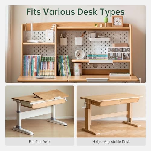 YESWOOD 100% Solid Beech Kitchen Counter Hutch Shelf, Fully Assembled Countertop Organizer Storage Rack, Desktop Hutch Shelf for Kitchen, Dining Room, Office (Natural, 37'') - Image 5