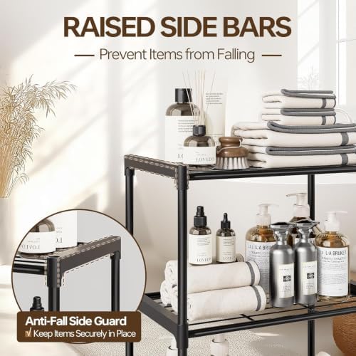 4-Tier Storage Shelves-2 Pack, Shelf with Plastic Connectors, Shelving Rack - Image 4