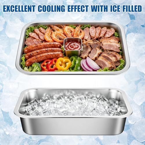 3-Set Shrimp Cocktail Serving Dish, Chilled Serving Trays with Ice Tray - Image 3