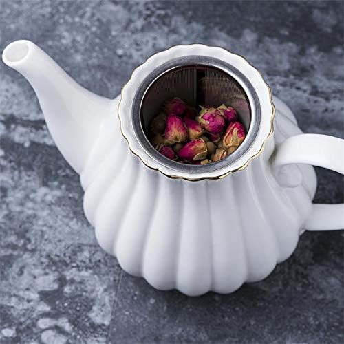 Jusalpha Porcelain Tea Set- 8 OZ Coffee/Teacup, Saucer, Cup Holder, White - Image 2