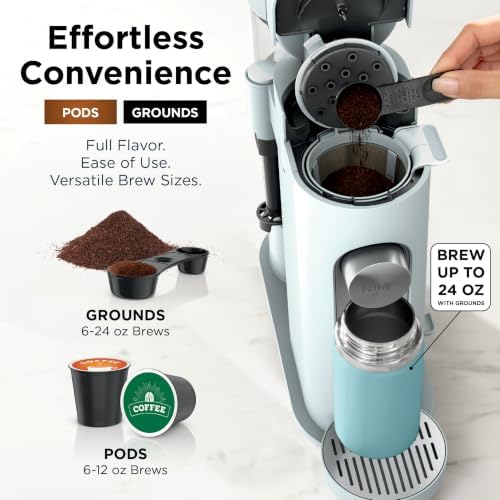 Ninja Pods & Grounds Coffee Maker, K-Cup Compatible, Glacier Blue, PB051GB - Image 3
