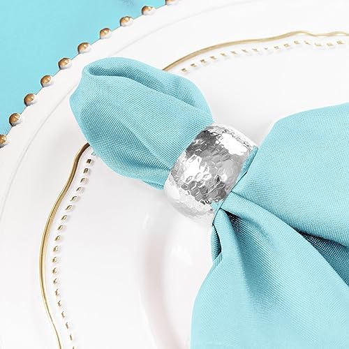 20 pcs 17-Inch Blue Polyester Table Napkins Reusable Washable Wedding Party Dinner Linens Tableware Supplies - Image 4