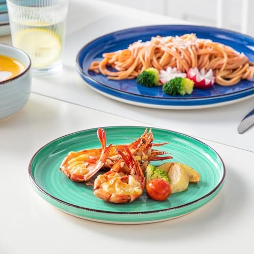 vancasso Bonita Dinnerware Sets 18 Pieces, Blue Stoneware Dishes Set for 6, Plates Set and Bowls Sets, Dishwasher and Microwave Safe - Image 7