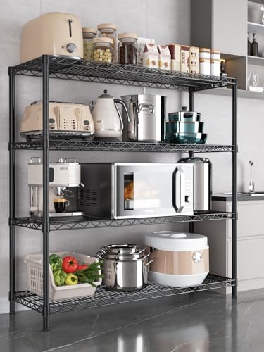 Golpart 4Tier Adjustable Storage Shelves Metal Wire Shelving Standing Shelf - Image 2