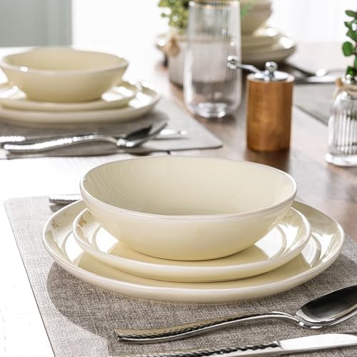 AmorArc Ceramic Dinnerware Sets for 4, 12Pcs Plates and Bowls Sets Dishes - Image 6