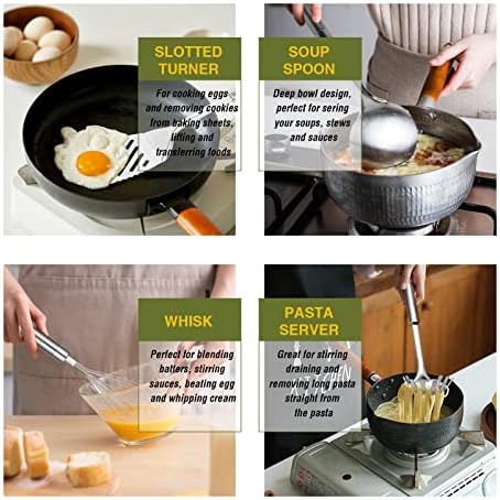 Stainless Steel Kitchen Utensil Set- Fungun 28 Pcs Cooking Nonstick Cookware Set with Spatula - Best Gadgets Tools Kitchen Accessories - Image 6