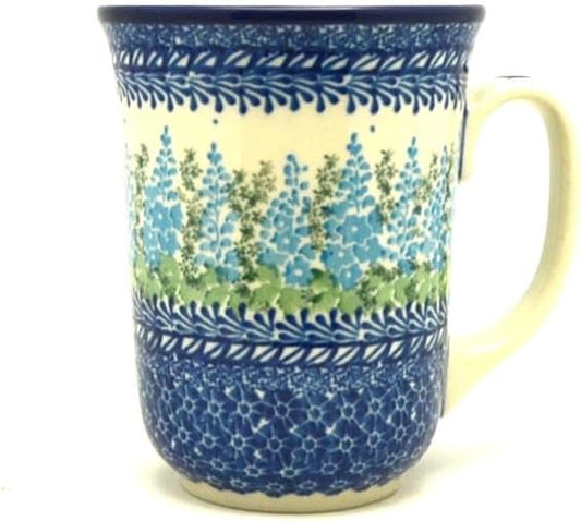 Polish Pottery Mug - 16 oz. Bistro - Virginia Blue Bells by Polish+Pottery+Gallery