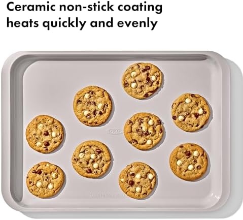 OXO Good Grips Non-Stick Pro Ceramic Coated Metal Bakeware – Biscuit, Half Sheet Pan (Pack of 6) - Image 3