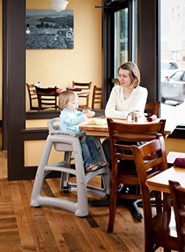 Rubbermaid Commercial Products Sturdy High-Chair, 33lb Capacity, Platinum, Pre-Assembled, Stackable, Fits Under Table for Child/Baby/Toddler Seating - Image 2