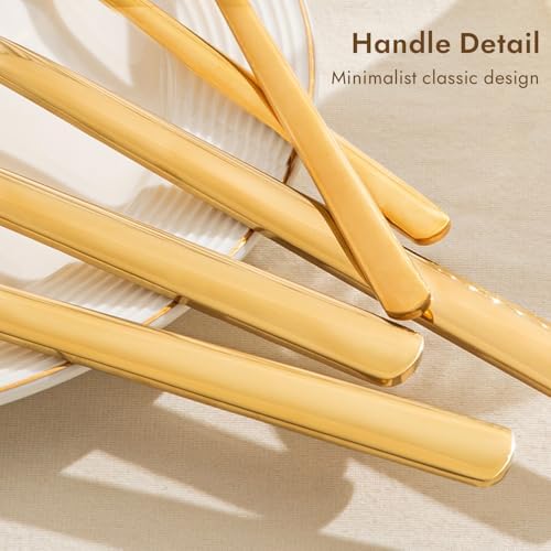 KINGSTONE 18/10 Large Hostess Gold Serving Utensils,Stainless Steel Serving - Image 4
