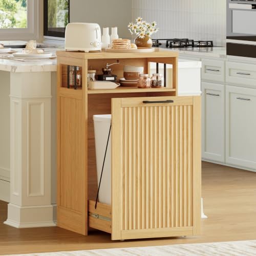 13 gallon Pull Out Trash Can Cabinet for Kitchen- Hidden Garbage Storage by JMHDYG