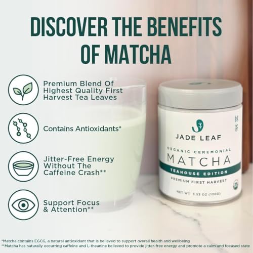 Jade Leaf Ceremonial Grade Matcha Powder, 30g / 1.06oz Resealable Pouch - Image 5