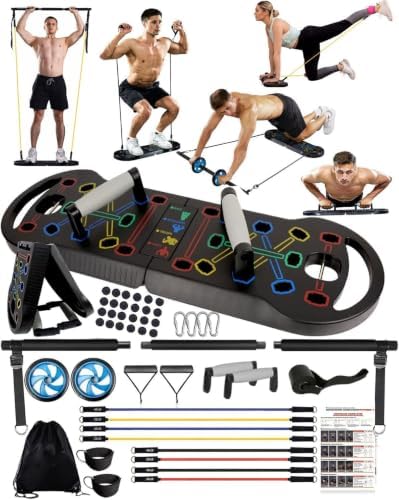 HOTWAVE Push Up Board, Portable PushUp Board, Foldable 20 in 1 Push Up Bar by HOTWAVE