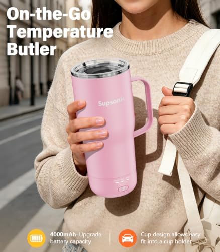Supsonic Heated Coffee Mug, 20oz Electric Temperature Control Cup (S3) - Image 4