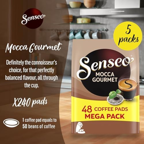 Senseo Mocca Medium Roast Coffee Pods - 240 Count (5 Packs) Rich & Smooth - Image 4