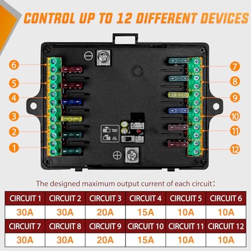Nilight 12 Gang Switch Panel APP RGB 12V 24V Circuit Control System 4-Mode - Image 7