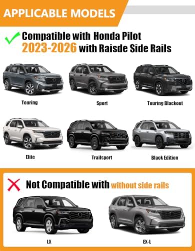 KINGGERI 300lbs Lockable Roof Rack Cross Bars for Honda Pilot 2023-2026 - Image 2