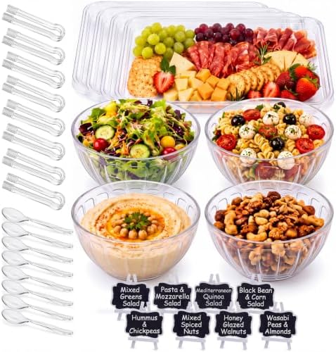 Havawish 33 Pcs Clear Plastic Buffet Serving Set for Grazing Table Reusable by Havawish