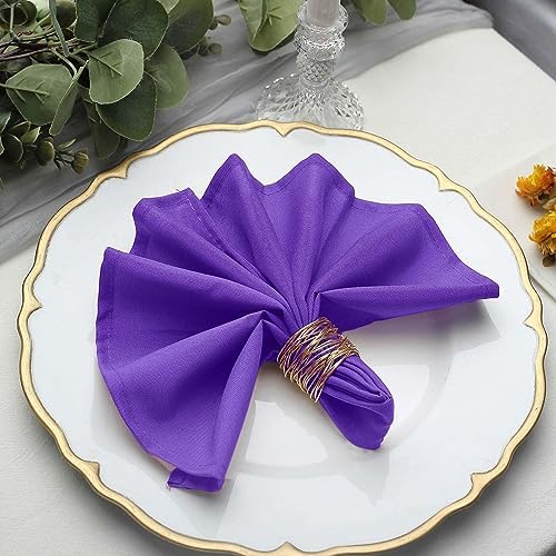 Balsa Circle 100 pcs 17-Inch Purple Polyester Luncheon Napkins - for Wedding Party Reception Events Restaurant Kitchen Home by BalsaCircle