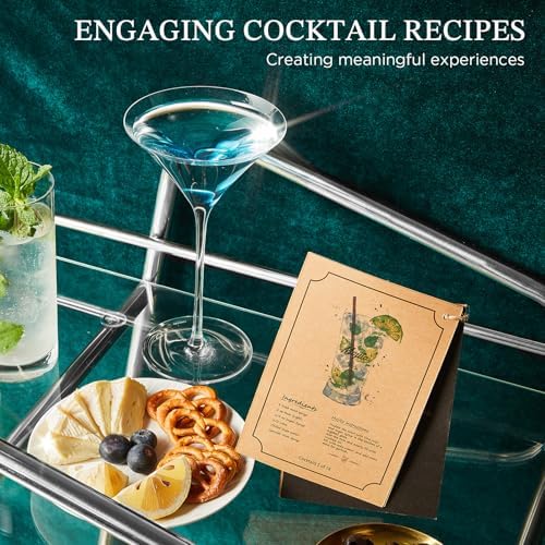 KITESSENSU Cocktail Shaker Set Bartender Kit with Stand | Complete 24-Piece Bar Set Cocktail Kit with All Bar Accessories: Martini Shaker, Jigger, Muddler | Drink Mixer Set for Home Bar Cocktails - Image 6