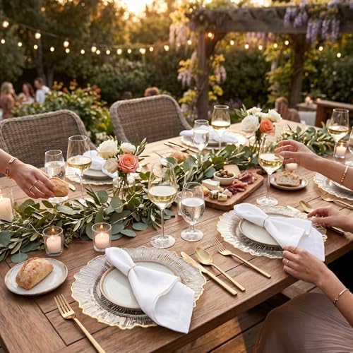 24Pack Clear Charger Plates, 13 Inch Reef Chargers for Dinner Plates - Image 5