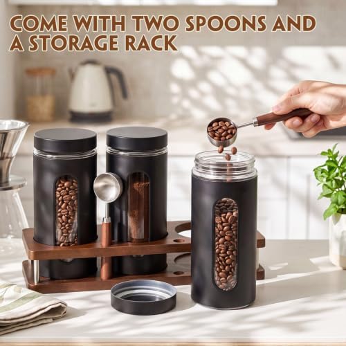 Suclain Stainless Steel Coffee Grounds Canisters Container with Shelf - Image 3