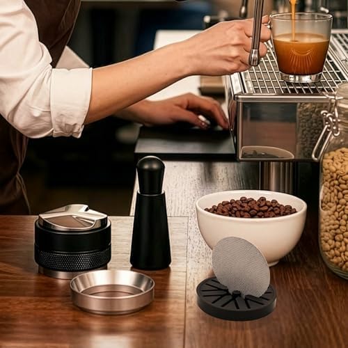 54mm Espresso Accessories Kit, Heavy Distributor, Tamper, WDT, Funnel, Mat - Image 2