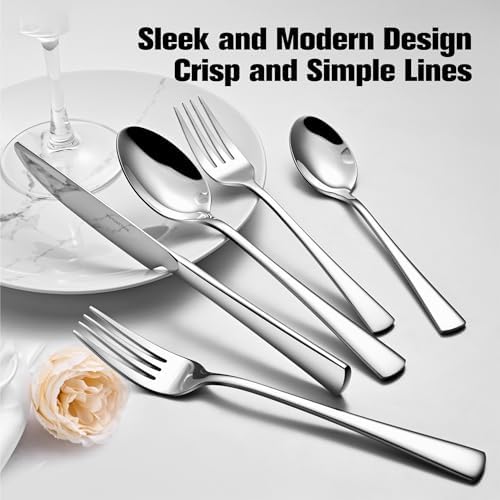 18/10 Flatware set for 6, 30 Piece Stainless Steel Silverware Cutlery Set - Image 5