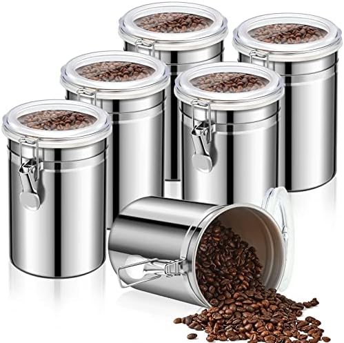 Lallisa 12 Pcs 62 Fl oz Stainless Steel Kitchen Canisters by Lallisa