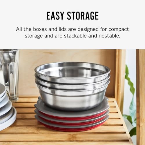 BLACK + BLUM Lunch Bowl - Reusable Meal Prep Containers for Picnic & Camping - Microwavable Stainless Steel Lunch & Dinner Food Storage Box with Leak Proof Lid - Dishwasher & Oven Safe - 650ml - Image 4