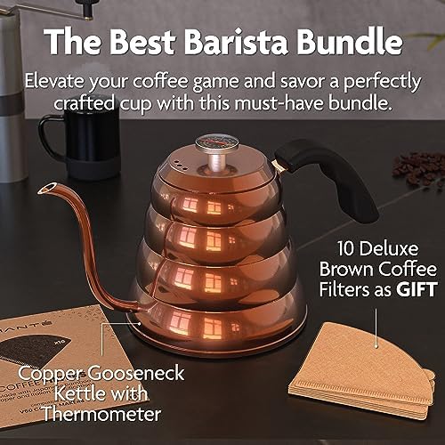 Viante Gooseneck Stovetop Pour Over Coffee Kettle, Built-in Thermometer - Image 2