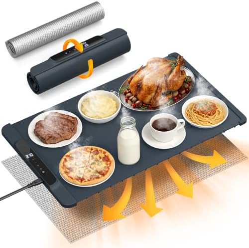 HOTEAGLE Food Warming Mat with Heat Resistant Pad for Family Dinner 26"x15" by MoreThanFireALifestyle