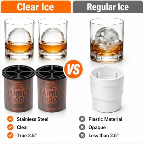Whiskey Smoker Kit with Torch & 2 Clear Ice Maker, Old Fashioned Smoker Kit - Image 2