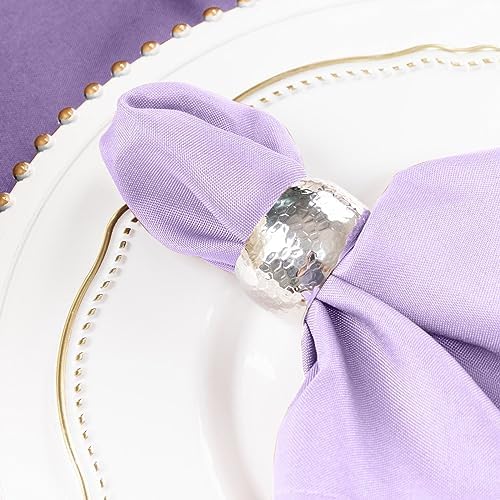 25 pcs 17-Inch Lavender Polyester Table Napkins Reusable Washable Wedding Party Dinner Linens Tableware Supplies - Image 4