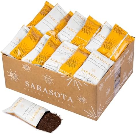 Breakfast Blend 2.5oz Coffee Packets – Medium Roast Bulk Ground Packs for 12-Cup Drip Brewers, Low Acid, Fresh-Sealed Fractional Bags, 36 Count by Sarasota Coffee by SarasotaCoffeeTeaCo